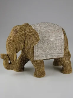Dekofigur "Elefant" in Hellbraun - (B)17 x (H)12 cm