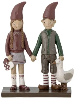 Dekofigur ''Elion'' in Rot/ Grün - (B)9,5 x (H)12,5 x (T)6 cm