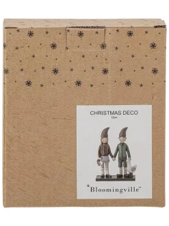 Dekofigur ''Elion'' in Rot/ Grün - (B)9,5 x (H)12,5 x (T)6 cm