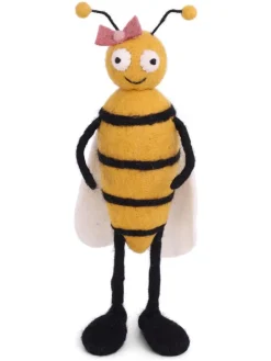 Dekofigur ''Gril Bee'' in Gelb/ Schwarz - (L)27 cm