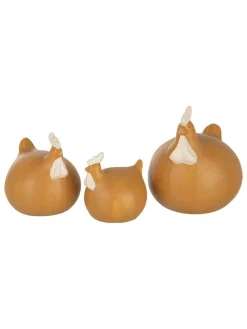 Dekofigur "Hahn" in Hellbraun - (H)18 x Ø 17 cm