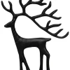 Dekofigur "Hirsch" in Schwarz - (B)22 x (H)31 x (T)8 cm