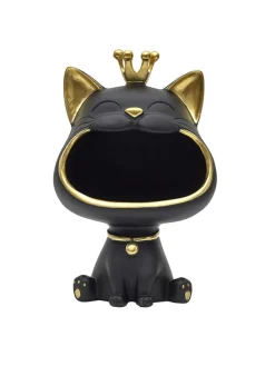 Dekofigur in Schwarz/ Gold - (H)25,5 cm