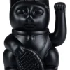 Dekofigur ''Lucky Cat'' in Schwarz - (B)10,5 x (H)15 x (T)8,5 cm