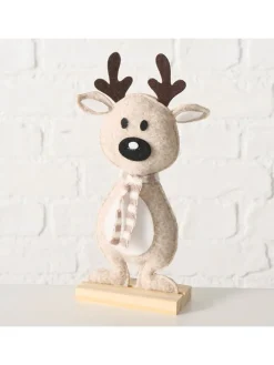 Dekofigur "Mailo" in Creme/ Braun - (H)28 cm