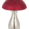 Dekofigur "Mushroom" in Rot/ Silber - (H)19 cm