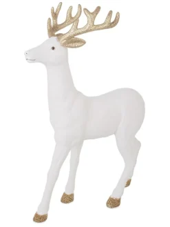 Dekofigur "Reindeer" in Weiß - (H)45 cm