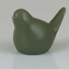 Dekofigur "Vogel" in Khaki - (B)12 x (H)9 cm