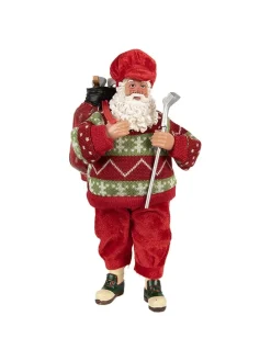 Dekofigur "Weihnachtsmann" in Rot - (H)28 cm