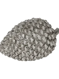 Dekofigur "Zapfen" in Grau - (B)18,5 x (H)12 x (T)12 cm