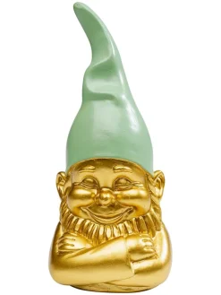 Dekofigur "Zwerg" in Grün/ Gold - (H)21 cm