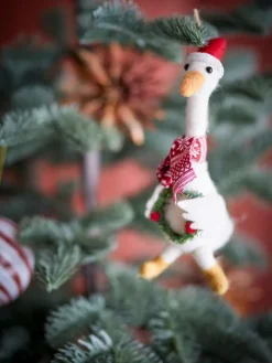 Dekohänger ''Arlo'' in Weiß/ Rot - (L)22 cm