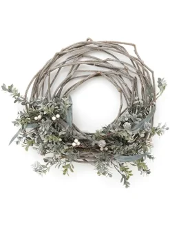 Deko-Kranz ''Wood & Sage'' in Hellbraun/ Grün - Ø 55 cm