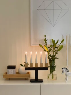 Dekoleuchte in Schwarz/ Hellbraun - (B)22,5 x (H)30,2 x (T)8 cm