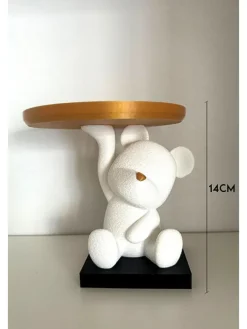 Dekoobjekt in Weiß/ Gold - (H)14 cm