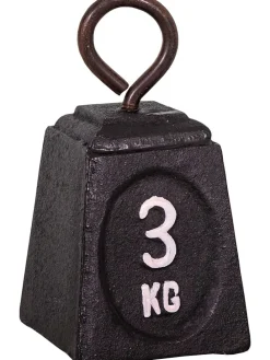 Dekoobjekt "3kg" in Schwarz - (B)8 x (H)15 x (T)8 cm