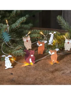 Dekorative Lichterkette mit Tiermotiven 'Forest Friends', Batterie, Ho
