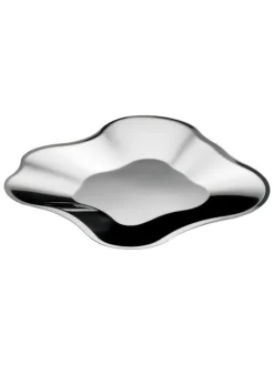 Dekoschale ''Aalto'' in Silber - (L)49 x (B)50,4 cm