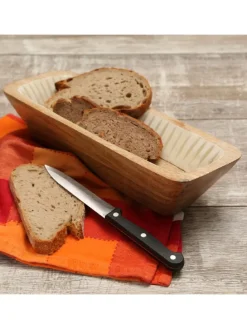 Dekoschale aus Mangoholz in natur/weiß - L: 30m