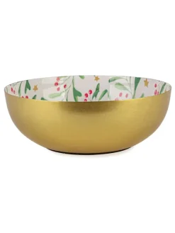 Dekoschale "Holly" in Bunt/ Gold - (H)7 x Ø 20 cm