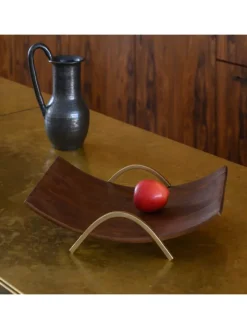 Dekoschale in Braun | Gold