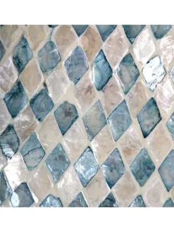 Dekoschale in Braun/ Blau/ Beige - (H)6 x Ø 14 cm