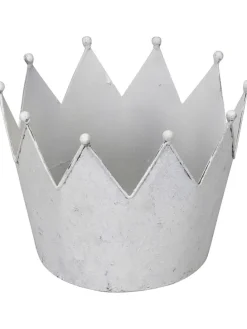 Dekoschale "Krone" in Weiß - (H)21,5 x Ø 29 cm