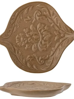 Dekoschale "Lizz" in Hellbraun - (L)18 cm