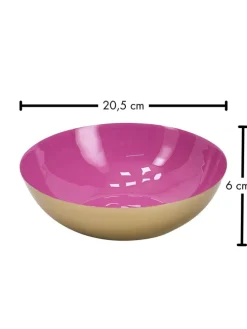 Dekoschale "Naledi" in Pink/ Gold - Ø 16,5 cm