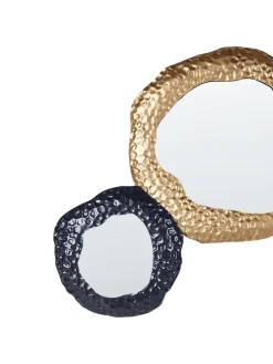 Dekospiegel CHARNY in Gold/Schwarz - (W) 109 x (H) 44 x (L) 3 cm