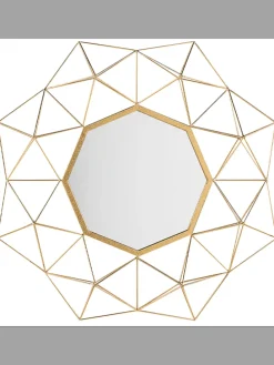 Dekospiegel GAILLAC in Gold - (W) 80 x (H) 80 x (L) 6 cm