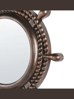 Dekospiegel GORMAZ in Braun - (W) 46 x (H) 46 x (L) 6 cm