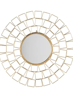 Dekospiegel LABRIT in Gold - (W) 90 x (H) 90 x (L) 3 cm