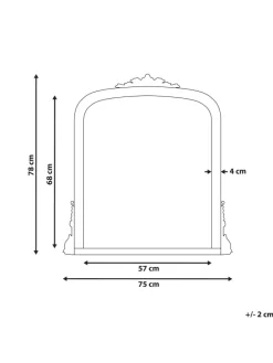 Dekospiegel SUSSEY in Gold - (W) 75 x (H) 78 x (L) 3 cm