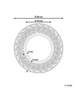Dekospiegel TIERGA in Schwarz - (W) 60 x (H) 60 x (L) 6 cm