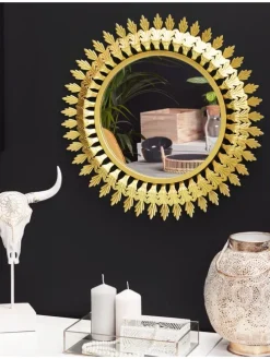 Dekospiegel VOREY in Gold - (W) 60 x (H) 60 x (L) 4 cm