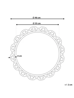 Dekospiegel YEBRA in Gold - (W) 46 x (H) 46 x (L) 4 cm