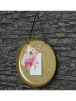 Dekotablett Dekoteller aus Metall magnetisch D: 38,5cm in gold