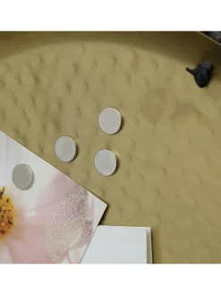 Dekotablett Dekoteller aus Metall magnetisch D: 38,5cm in gold