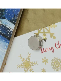 Dekotablett Dekoteller aus Metall magnetisch D: 38,5cm in gold