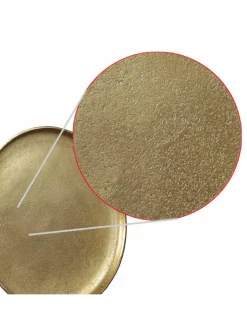 Dekoteller Dekotablett runder Kerzenteller Aluminium D: 20cm in gold