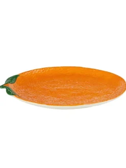 Deko-Teller ORANGE in Dunkelorange