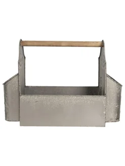 Deko-Werkzeugkasten in Grau - (B)50 x (H)35 x (T)23 cm