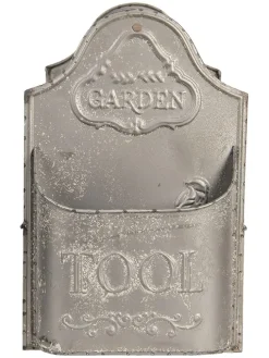 Deko-Werkzeugkasten in Grau - (B)50 x (H)35 x (T)23 cm