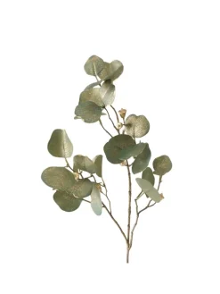 Dekozweig "Eukalyptus" in Grün - (B)30 x (H)82 cm