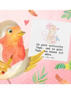 Deluxe Karte Maus Nähen mit Spruch in Weiß