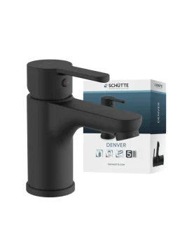 DENVER Waschtischarmatur, Schwarz matt