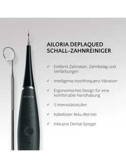 DEPLAQUED Schall-Zahnreiniger in schwarz