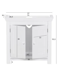 Design Waschbeckenunterschrank WL1.350 Badunterschrank mit 2 Türen