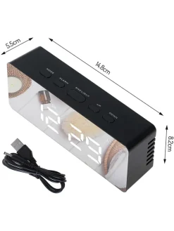 Digitaler Wecker in Schwarz